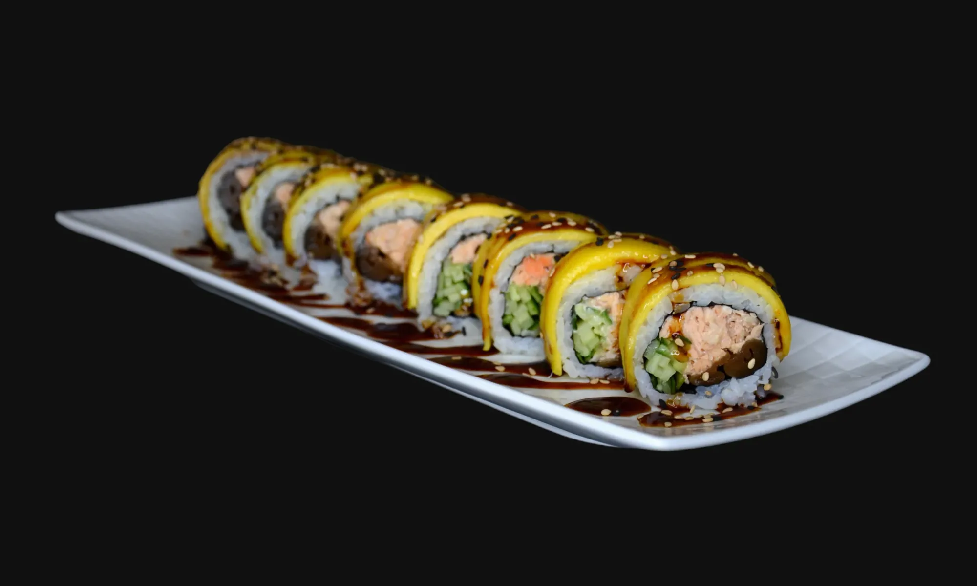 Golden Grilled Salmon/Mango